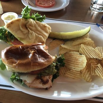 The Butler - Chicken and turkey sandwiches with pickle and chips - American Near Me - Saugatuck, Michigan