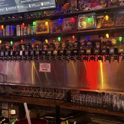 Cledis Burgers & Beer - Bellevue - Beer keg tops with funko characters