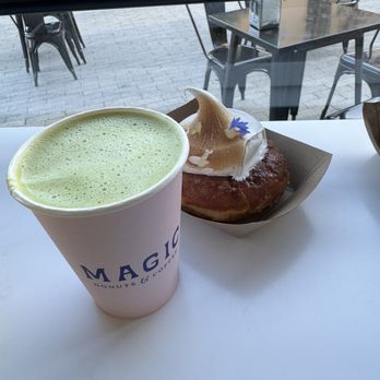 Magic Donuts & Coffee - Matcha latte and Lemon meringue donut - Donuts Near Me - San Francisco, California Magic Donuts & Coffee - Matcha latte and Lemon meringue donut - Donuts Near Me - San Francisco, California