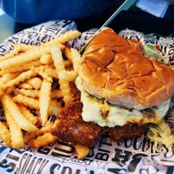 Scruff's Grill - Flounder Sandwich (ignore the bite mark on the other side, wife told me to stop so she could get this pic!)