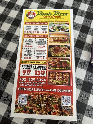 Menu photo 2 Piccolo Pizza Las Vegas, NV Menu photo 2 Piccolo Pizza Las Vegas, NV