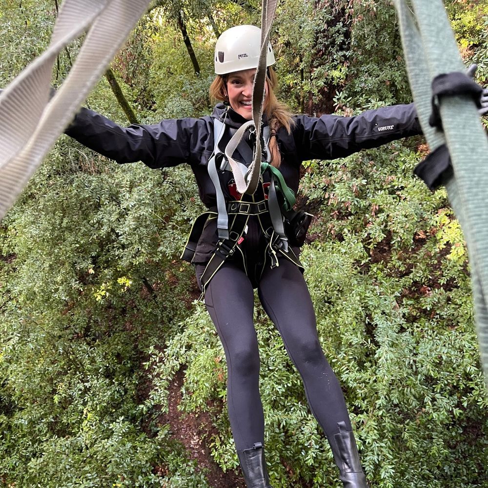 Mount Hermon Adventures - Leaning back over the abyss. Scary! - Challenge Courses Near Me - Mount Hermon, California Mount Hermon Adventures - Leaning back over the abyss. Scary! - Challenge Courses Near Me - Mount Hermon, California