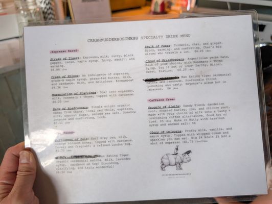 Menu photo 1 Crash Murder Business Santa Fe, NM Menu photo 1 Crash Murder Business Santa Fe, NM