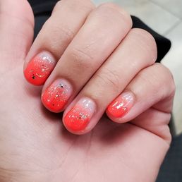 Fading orange color. One of their new colors. Gel. Fading orange color. One of their new colors. Gel.