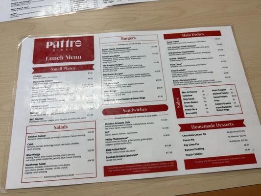 Menu photo 1 Patti’s Diner Pattison, TX Menu photo 1 Patti’s Diner Pattison, TX