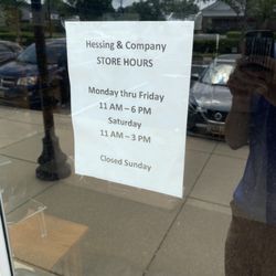 Hessing & Co Footwear - Saturday 2pm