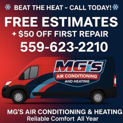 MG'S Air Conditioning & Heating - $50 Off First Repair Call Now For Your Free Estimate