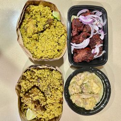 Badoota - Clockwise: Chicken Kebab, Chilli Chicken, Mutton Donne Biriyani, Chicken Donne Biriyani