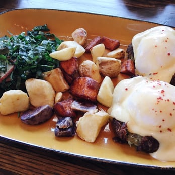 Linger - Crab cake benedict - you can sort of tell the cakes are burnt :( - Asian Fusion Near Me - Denver, Colorado Linger - Crab cake benedict - you can sort of tell the cakes are burnt :( - Asian Fusion Near Me - Denver, Colorado