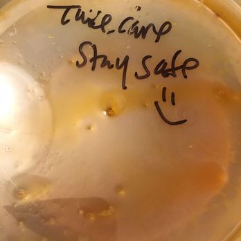 Ramen101 - Sweet message on our takeout: "Take care.  Stay safe :)" - Ramen Near Me - San Leandro, California