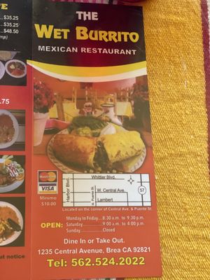 Menu photo 3 The Wet Burrito Brea, CA Menu photo 3 The Wet Burrito Brea, CA
