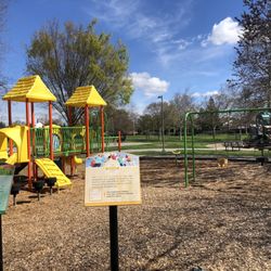 Willowcreek Park - Toddler Play Structure: Slide, climbing area, swings