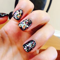 My nails today! Inspired by Pinterest but done by Kim! My nails today! Inspired by Pinterest but done by Kim!