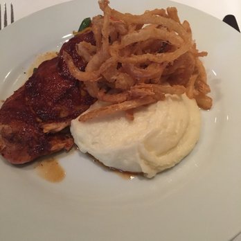 Linwoods - Bbq chicken & mashed potatoes w/ onion rings! - New American Near Me - Owings Mills, Maryland Linwoods - Bbq chicken & mashed potatoes w/ onion rings! - New American Near Me - Owings Mills, Maryland