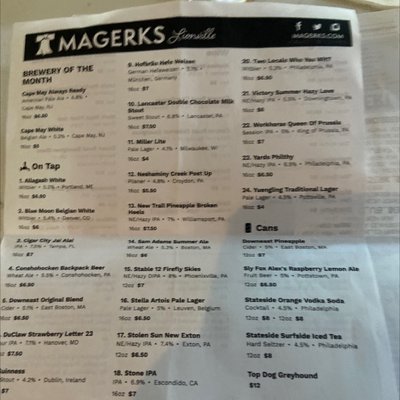 Menu photo 2 Magerk’s Pub Exton, PA