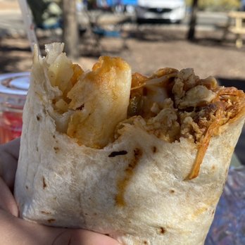 Mami & Papi's - Bacon breakfast burrito Christmas! - Food Trucks Near Me - Santa Fe, New Mexico