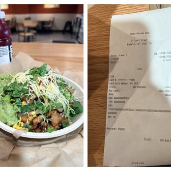 QDOBA Mexican Eats - This is a photo of my actual order and the only receipt the male cashier provided me with on 7/8/26. - Mexican Near Me - Brooklyn, New York QDOBA Mexican Eats - This is a photo of my actual order and the only receipt the male cashier provided me with on 7/8/26. - Mexican Near Me - Brooklyn, New York