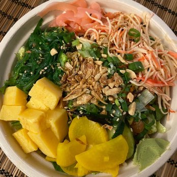 Hula Poke - Create Your Own bowl with brown rice, spicy tuna, and salmon + toppings - Poke Near Me - New York, New York Hula Poke - Create Your Own bowl with brown rice, spicy tuna, and salmon + toppings - Poke Near Me - New York, New York