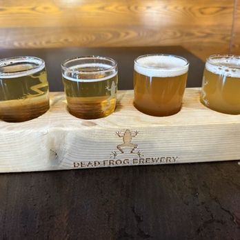 Dead Frog Brewery - 4 beer sampler - Breweries Near Me - Langley, British Columbia