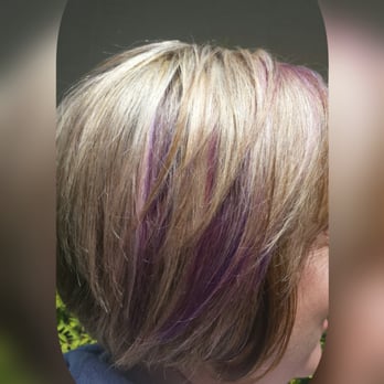 Elevations A Mobile Salon - Highlights w purple peek a boo! - Hair Stylists Near Me Elevations A Mobile Salon - Highlights w purple peek a boo! - Hair Stylists Near Me