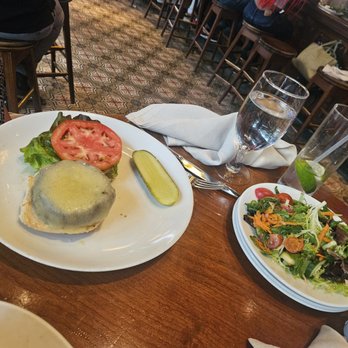 The Hamilton - Burger and garden salad - Seafood Near Me - Washington, DC, District of Columbia The Hamilton - Burger and garden salad - Seafood Near Me - Washington, DC, District of Columbia