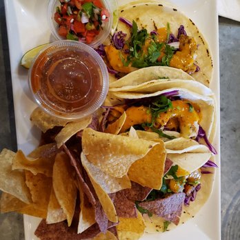 HS Green - Shrimp tacos under specialty items - Salad Near Me - Houston, Texas