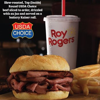Roy Rogers - a roast beef sandwich with fries and a drink - Burgers Near Me - Elverson, Pennsylvania