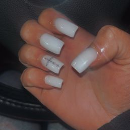 Acrylic white powder with cross sticker Acrylic white powder with cross sticker