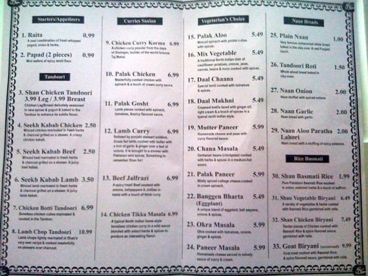 Menu photo 8 Shan Restaurant Santa Clara, CA Menu photo 8 Shan Restaurant Santa Clara, CA