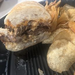 Inside the Short Rib Sandwich Inside the Short Rib Sandwich