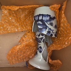 HHG Movers - Your Moving Company - Broken blue and white porcelain vase