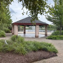 The gazebo in back