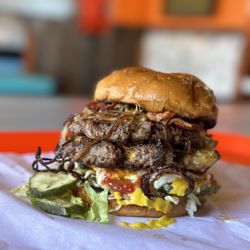 Dukes Old Fashioned Onion Burgers - This is the monster we came for, and it made us happy. Double with everything!