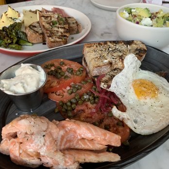 Culinary Dropout - House Smoked Salmon Toast, Antipasti, Strawberry & Avocado Salad - New American Near Me - Austin, Texas Culinary Dropout - House Smoked Salmon Toast, Antipasti, Strawberry & Avocado Salad - New American Near Me - Austin, Texas