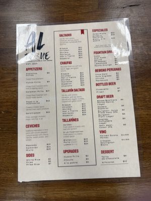 Menu photo 8 Al Toque Peruvian Kitchen Oceanside, CA