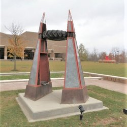 IU East Sculpture Garden - Portal for the Agrarian by Greg Mueller is a permanent addition to the campus