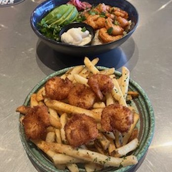 California Fish Grill - Fried Shrimp Kids Meal w Fries and Med Bowl w Shrimp - Seafood Near Me - Rockville, Maryland California Fish Grill - Fried Shrimp Kids Meal w Fries and Med Bowl w Shrimp - Seafood Near Me - Rockville, Maryland