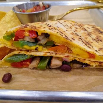 Lota Veco - Veggie quesadilla with vegan cheddar. - Vegan Near Me - East Northport, New York Lota Veco - Veggie quesadilla with vegan cheddar. - Vegan Near Me - East Northport, New York