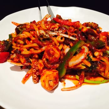 Bonchon Cambridge - John F Kennedy St - Squid and noodle dish - Korean Near Me - Cambridge, Massachusetts