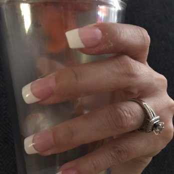 Foxy Nail - Full set white tip acrylic from May - Nail Salons Near Me - Duarte, California