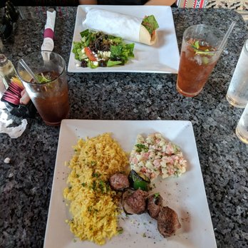 Marrakesh - Lunch is served! Lamb Gyro & Lamb lunch platter with tahini salad. - Turkish Near Me - Jacksonville, North Carolina Marrakesh - Lunch is served! Lamb Gyro & Lamb lunch platter with tahini salad. - Turkish Near Me - Jacksonville, North Carolina