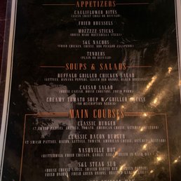 the menu of the restaurant the menu of the restaurant