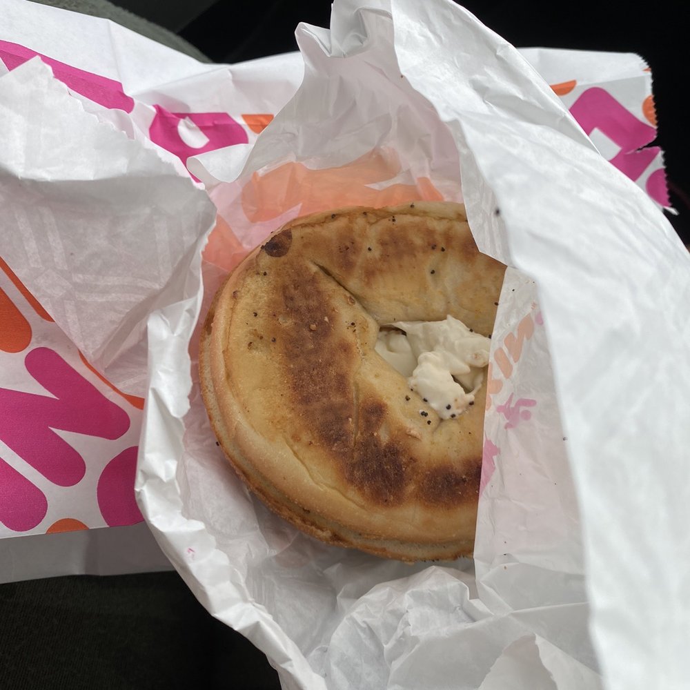 Dunkin' - Everything Bagel with Cream Cheese - Donuts Near Me - Bellaire, Texas