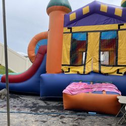 Jumpy Jumpy Jumpers - Water slide jumper! We had to add a towel at the entrance bc it got slippery! But this was so much fun for the kids
