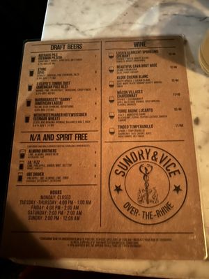 Menu photo 6 Sundry and Vice Cincinnati, OH Menu photo 6 Sundry and Vice Cincinnati, OH