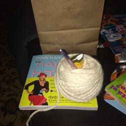 The Knitting Nest - Super soft alpaca yarn, medium crochet hook and my happy hooker book!
