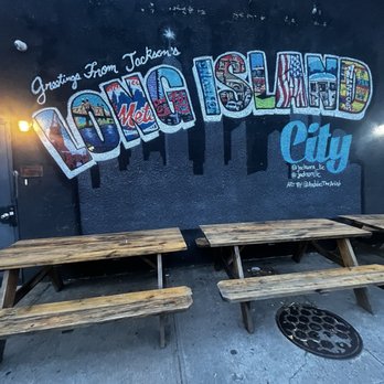 Jackson's Eatery | Bar - Long Island City Mural Outside restaurant. - Bars Near Me - Long Island City, New York