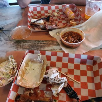 Butcher BBQ Stand - We loved it!!!!! Couldn't stop.  The meat falls off the bone, the moist and the flavors - Barbeque Near Me - Wellston, Oklahoma