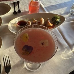 Wagyu dumplings with cocktail Wagyu dumplings with cocktail