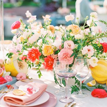 Compass Floral - Our gorgeous and colorful centerpiece on our head table. - Florists Near Me Compass Floral - Our gorgeous and colorful centerpiece on our head table. - Florists Near Me
